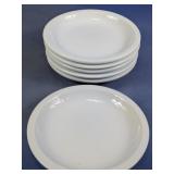 (6) White Ceramic Round Side Plates