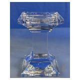 Elegant Square Clear Glass Pillar Candle Holder