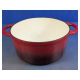 Red Ombre Enameled Cast Iron Dutch Oven