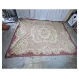 Vintage Handmade Floral Rug Tapestry