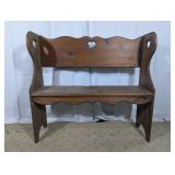 (1) Wooden Heart Cutout Bench