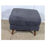 (1) Upholstered Gray Ottoman Stool