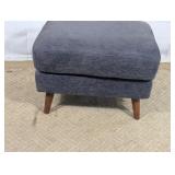 (1) Upholstered Gray Ottoman Stool