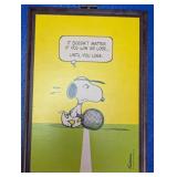 Snoopy Tennis Framed Hallmark Print