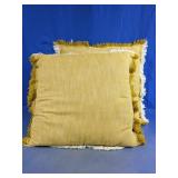 (2) Fringe Throw Pillows
