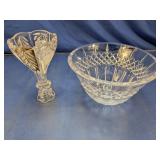 Waterford Bowl & Anna Hï¿½tte Crystal Vase