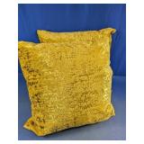 Yellow Velvet Throw Pillows