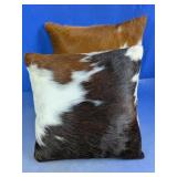 Cowhide Patchwork Throw Pillows