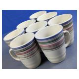 Striped Ceramic Coffee Mugs