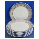 Gibson Everyday Striped Dinner Plates