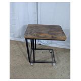 (1) Rolling Side Table Cart