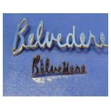 Belvedere Script Metal Emblems Set