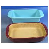 Ceramic Loaf Pan and Rectangular Baking Dish Set