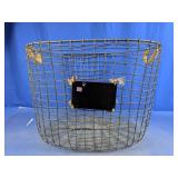 Metal Wire Storage Basket w/ Rope Handles