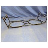 Double Round Black Metal Buffet Caddy