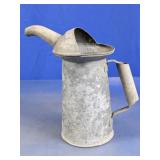 Antique Galvanized 2-Quart Oil/Water Can
