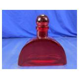 Red Glass Decanter Bottle with Stopper