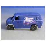 Blue Toy Van w/ Unicorn Graphic