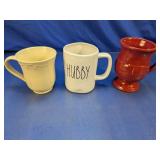 Assorted Stoneware Coffee Mugs Set