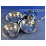 (4) Cookware Set ï¿½ Skillets & Saucepan w/ Lid