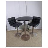 (3) Adjustable Bar Stools & Table Set