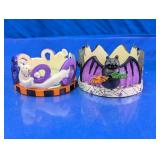 Halloween Ghost and Bat Jar Holders