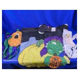 Halloween Hanging Decor Lot Pumpkin Ghost Scene