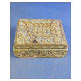 (1) Carved Marble Trinket Box