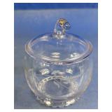 (1) Glass Lidded Sugar Bowl