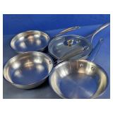 (4)KitchenAid Stainless Steel Pan Set w/Lid