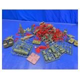 Plastic Army Men & Vehicle Parts Lot
