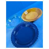 Assorted Trio of Glass Pie Dishes