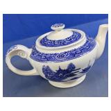 Blue Willow Pattern Ceramic Teapot with Lid