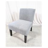 Modern Gray Upholstered Armless Accent Chair