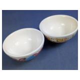 Set of 2 Small Floral Ceramic Bowls