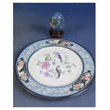 Decorative Plate & Cloisonne Egg Set