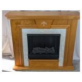 Gel Fuel Fireplace with Faux Log