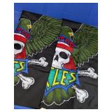 Motorcycle Skull and Eagle Graphic Fabric Banner