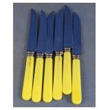 Stainless Steel Knives Yellow Handle