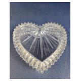 Heart Shaped Clear Glass Covered Dish