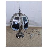 Vintage Eagle Glass Panel Touch Lamp