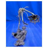 Vintage Art Nouveau Style Figural Spelter Lamp