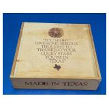 Wooden Sliding Lid Box Made in Texas