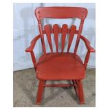 (1) Wooden Rocking Arm Chair