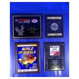 (4) Framed Car Show Award Plaques Set