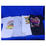 (4) Vintage Auto Racing Graphic T-Shirts