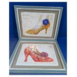 Framed High Heel Shoe Wall Art Set