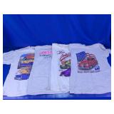 (4) Car Graphic T-Shirts - Hanes & More