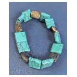 Turquoise Style Beaded Stretch Bracelet
