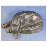 Cast Iron Sleeping Dog Figurine